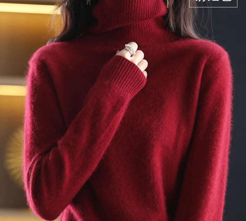 red sweater women
