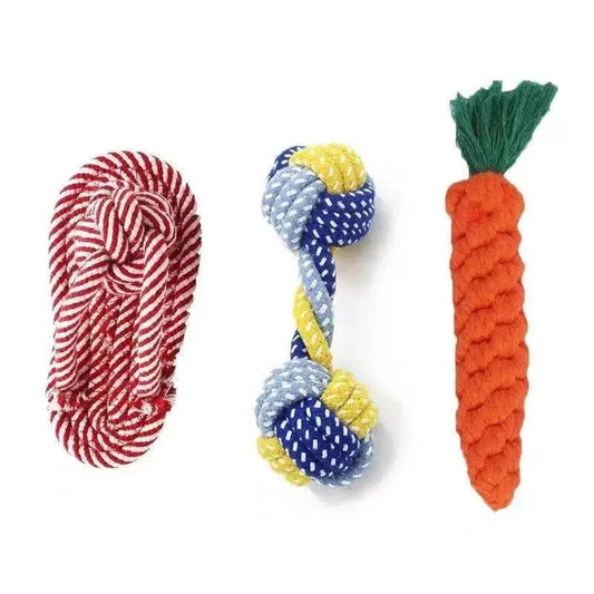 Durable Carrot Knot Rope Dog Chew Toys