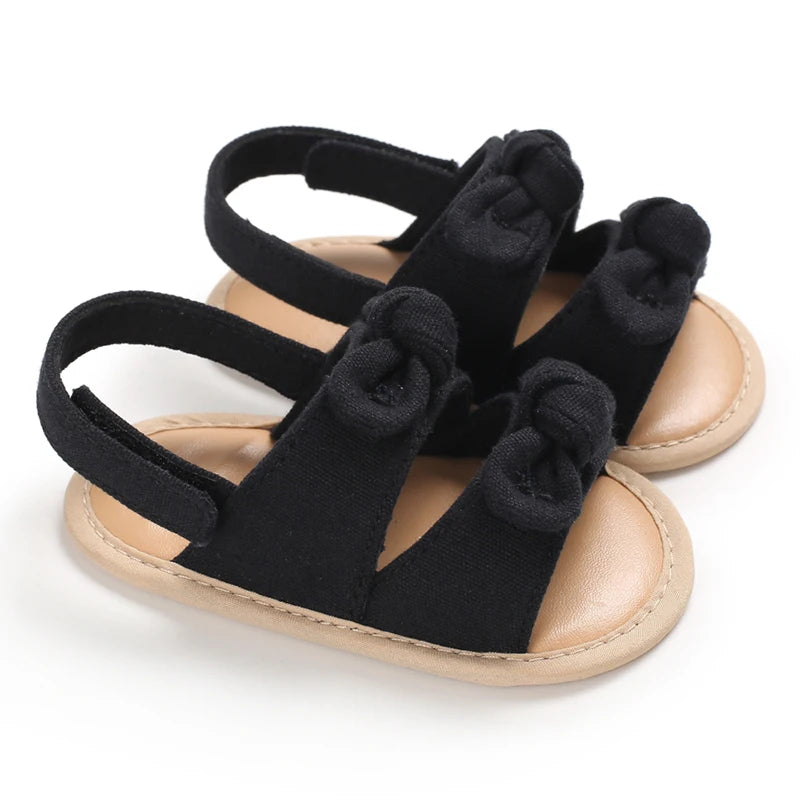 Baby-Mädchen-Sandalen mit weicher Sohle und Blumenmuster