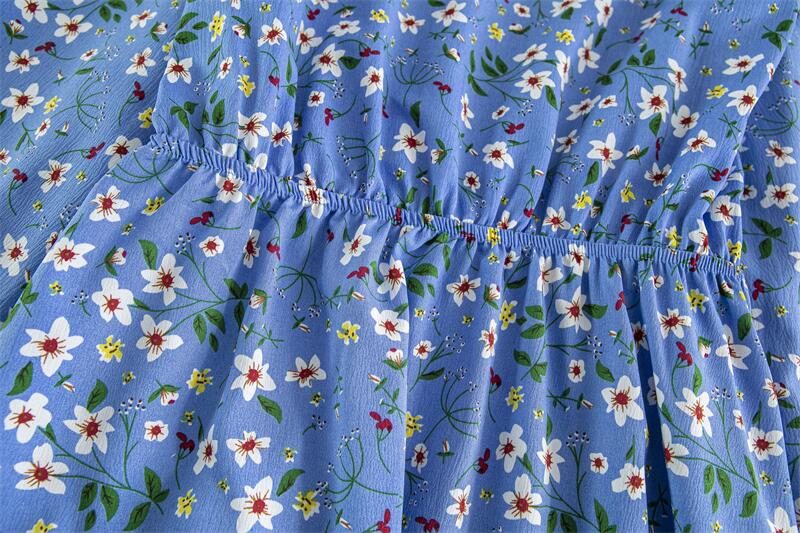 Floral Printed Muslim Maxi Dress