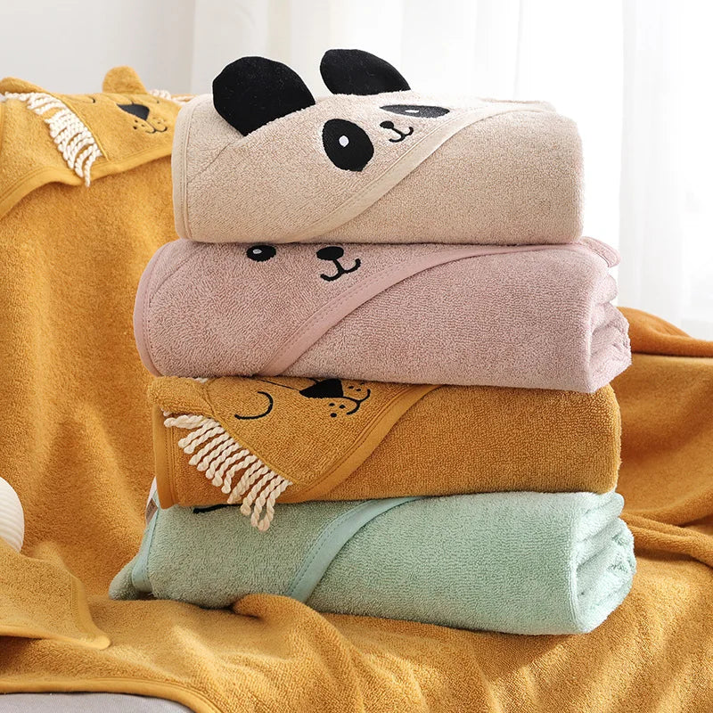 Cartoon Hooded Baby Bath Towel