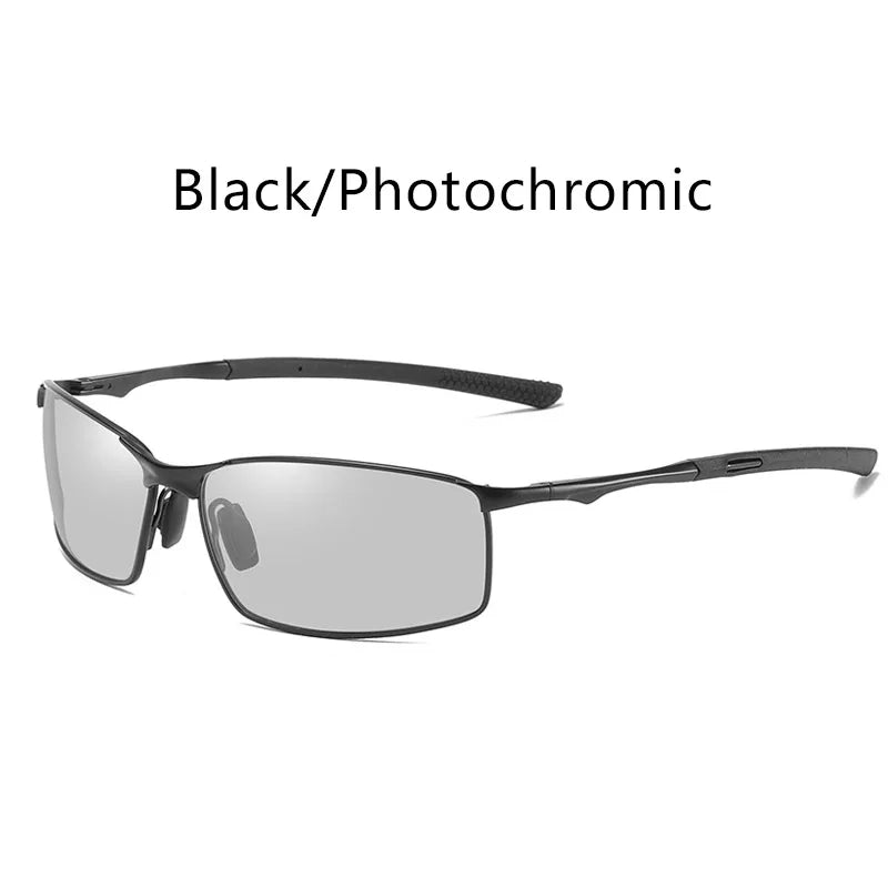 Metallene quadratische polarisierte photochrome Sonnenbrille 