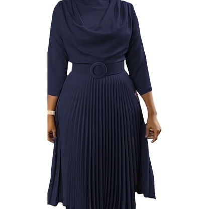 Miyake Long Sleeve Pleated Dress