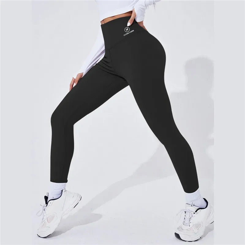 Warme Yoga-Leggings mit hoher Taille