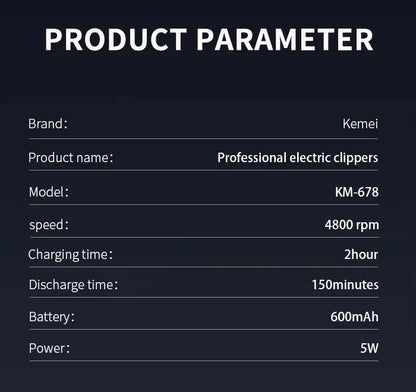 Tondeuse à cheveux rechargeable en métal pour animaux de compagnie