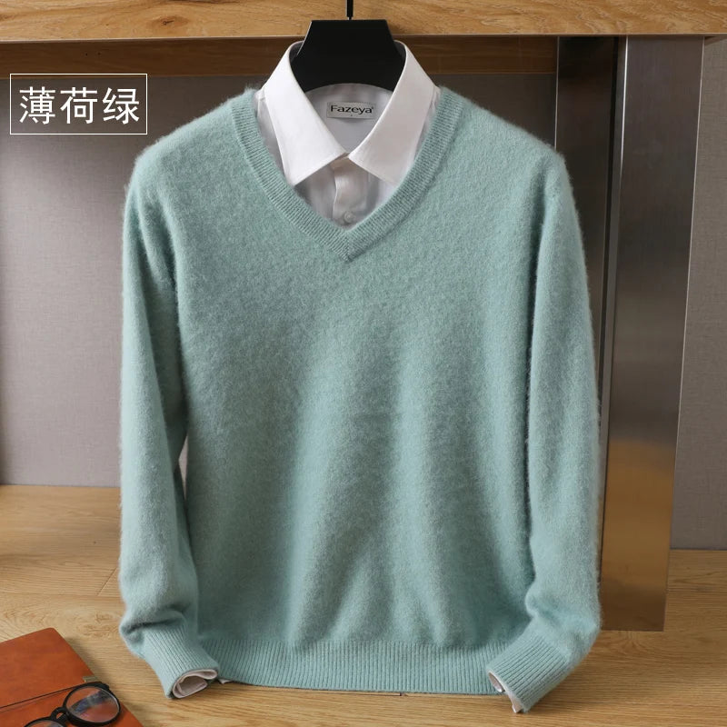High-Quality Mink Wool Men's Sweater