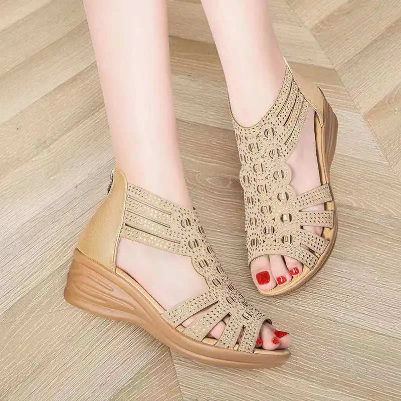 Women's Crystal Wedge Sandals