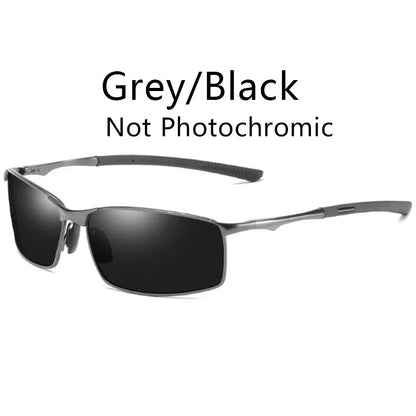 Metallene quadratische polarisierte photochrome Sonnenbrille 