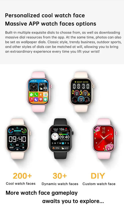 Men's Waterproof Touch Screen Bluetooth call Heart Watches