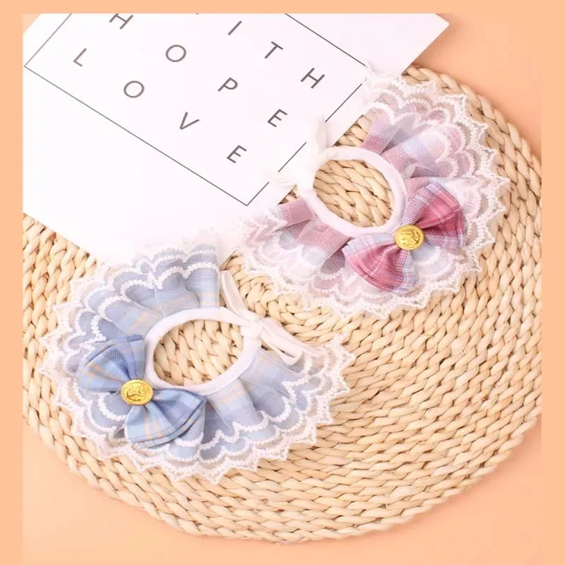 Collier pour chien en perles de ruban de soie avec pendentif