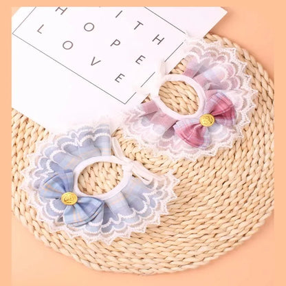 Collier pour chien en perles de ruban de soie avec pendentif