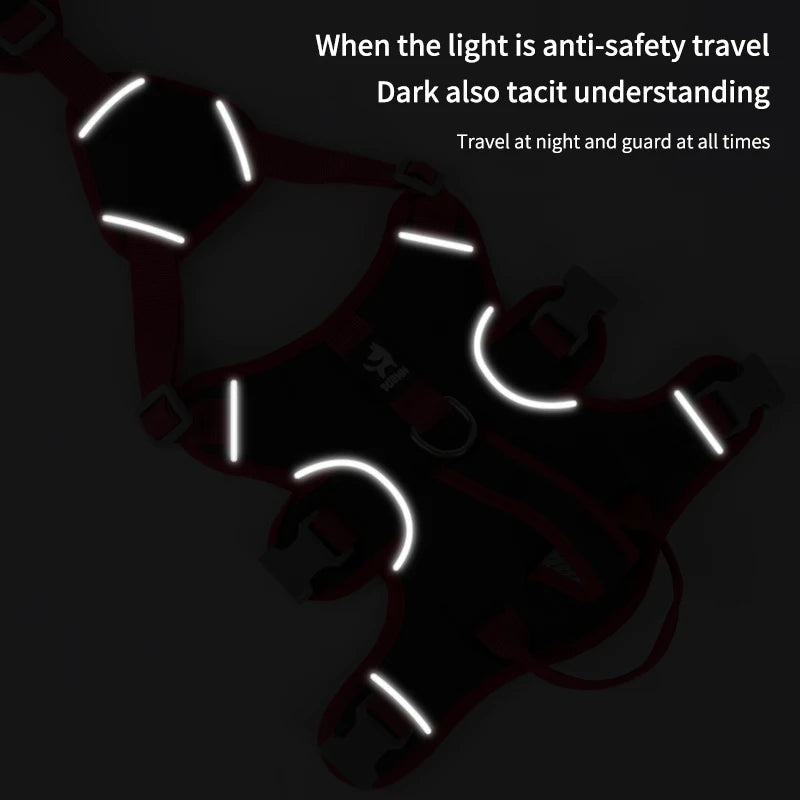 Pet Rainproof Bulldog Anti-slip Night Reflective Harnesses