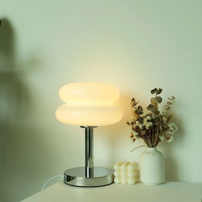 Lampe de table en verre à gradation trichromatique