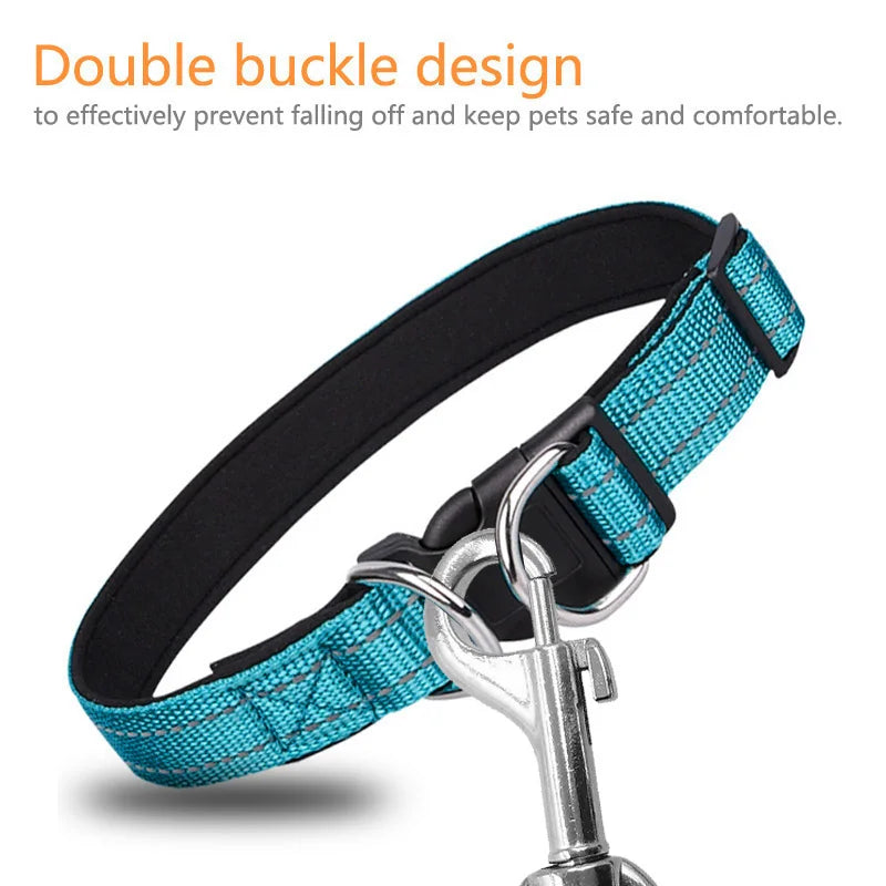 Adjustable Reflective Dog Collar for Medium-Large Dogs