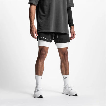 Summer Quick-Dry Double-Layer Gym Shorts for Men