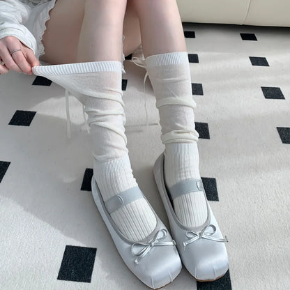 Lolita Ribbon Bow Bandage Socks