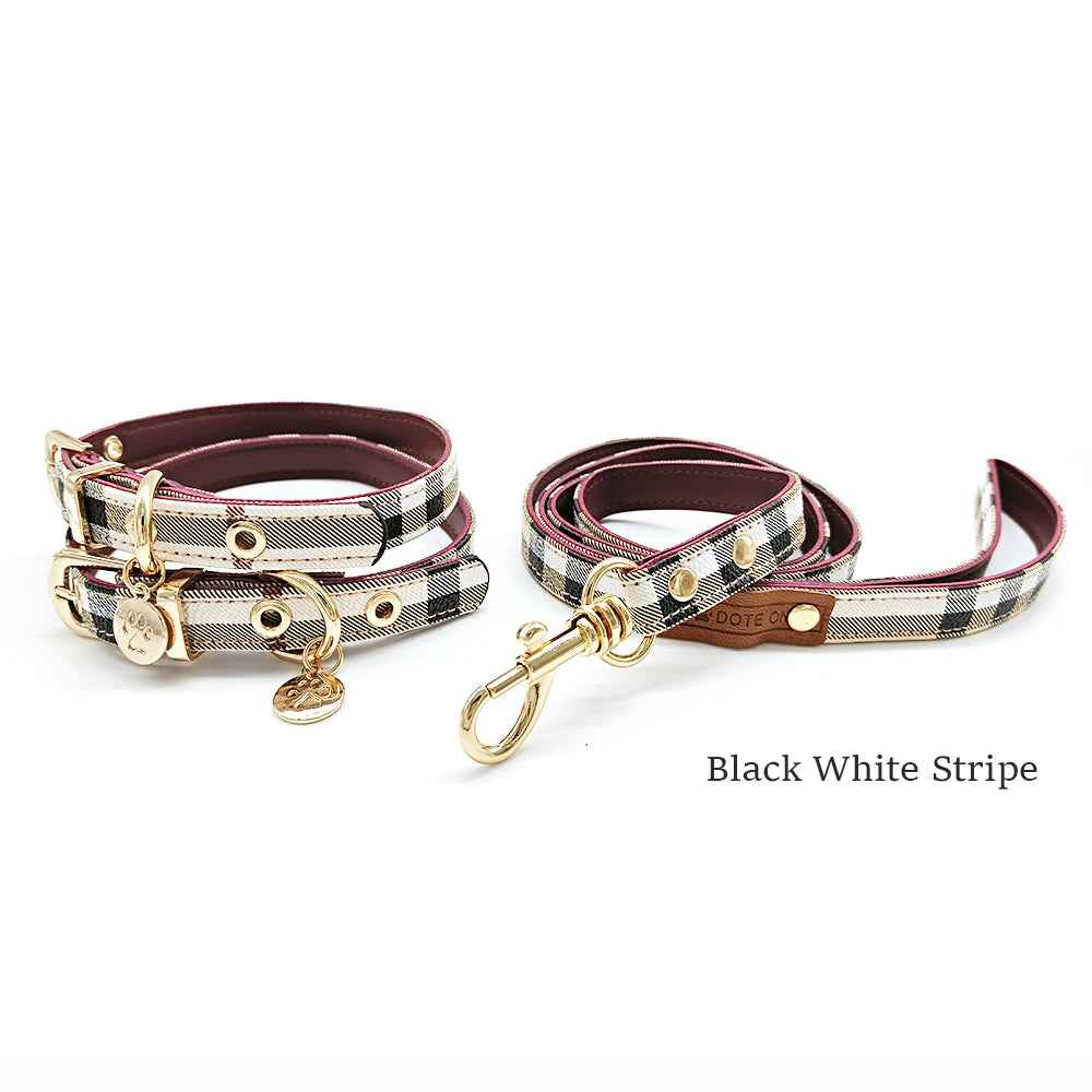 leather dog collar and leash