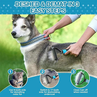 Épilateur de poils de chien, brosse pour chien, peigne en acier inoxydable pour chat, toilettage