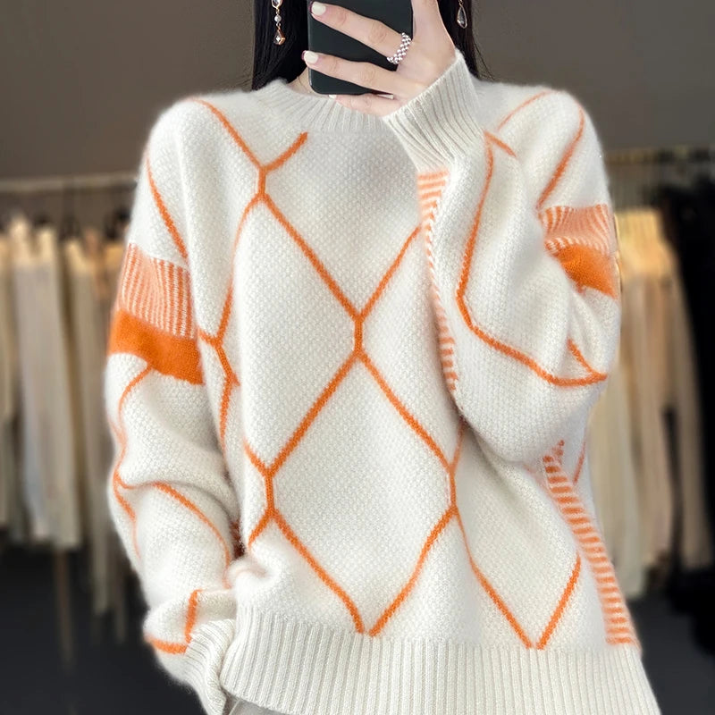 orange sweater
