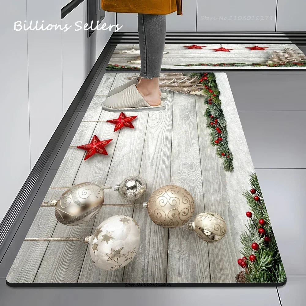 Christmas Themed Anti-Slip Kitchen & Home Floor Mat