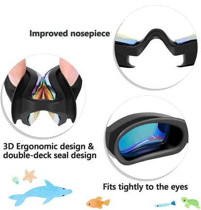 Adjustable Colorful Electroplated Swimming Goggles