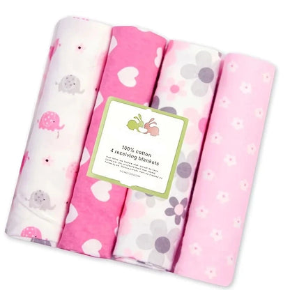 4pcs 100% Cotton Baby Towel Blanket Set