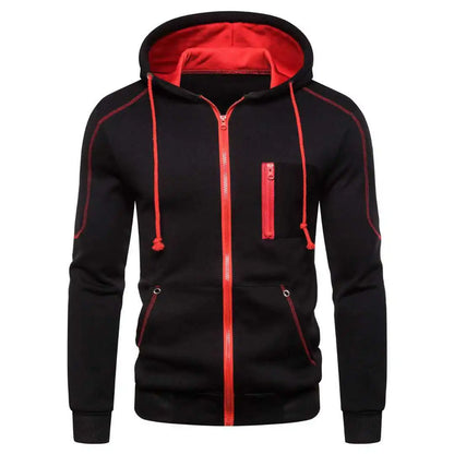 Farbblock-Fleece-Hoodie für Herren