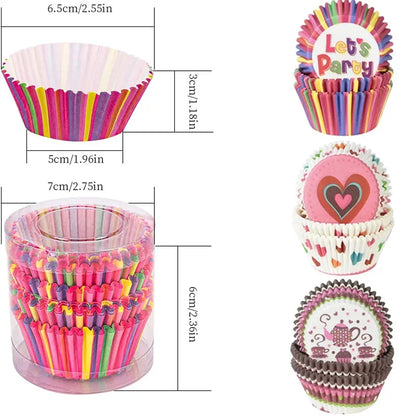 100Pcs Muffin Cupcake Paper Cups