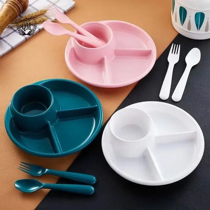 Round Divided Serving Tray Set