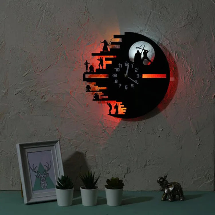 Nordic Remote Control Creative Vinyl Record LED Wall Clock