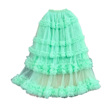 A-line High Waist Tulle Tutu Skirt