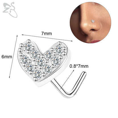 Anneaux de nez pendants en forme d'oeil de papillon pour femmes, 1 pièce