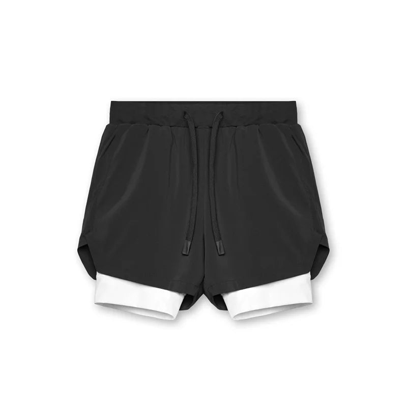 Summer Quick-Dry Double-Layer Gym Shorts for Men