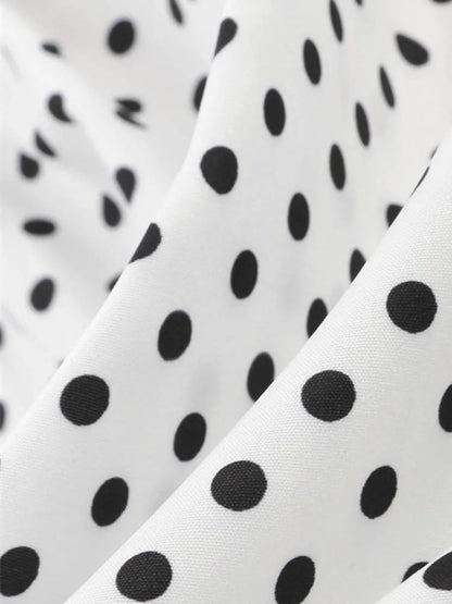 Summer Sleeveless Dot Print Dress