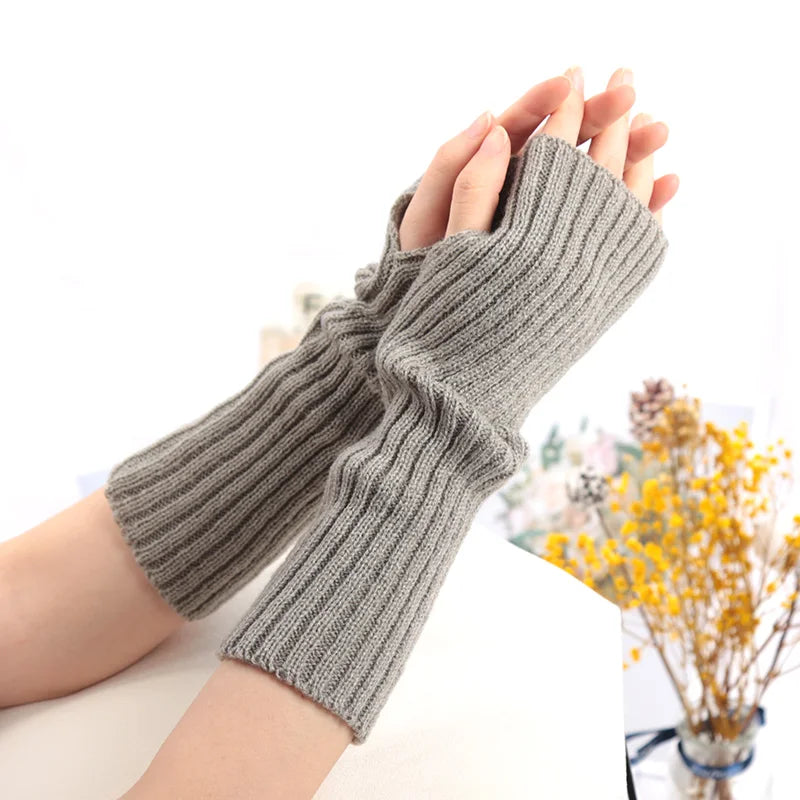 Winter Knitted Fingerless Gloves