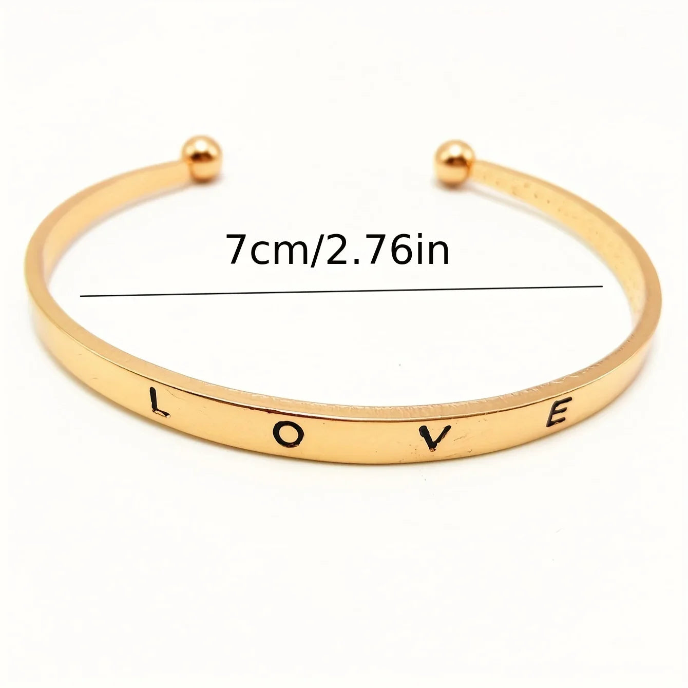 Women's Quartz Watch & LOVE 2 Pcs Bracelet Set