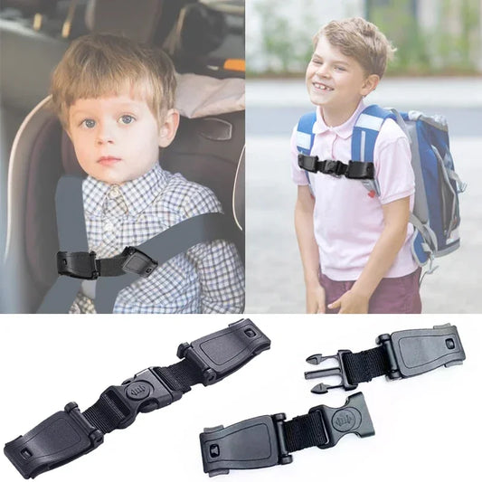 Child Anti Lock Escape Chest Car Strap Clip Backpack Seat Belt