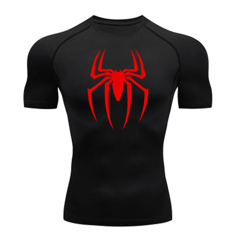 Men's Red Spider Print Quick-Dry Muscle Tank Top