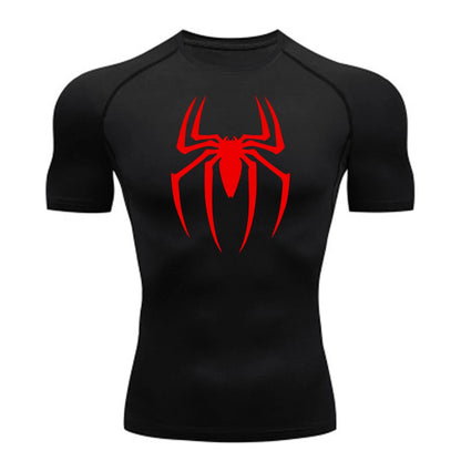 Men's Red Spider Print Quick-Dry Muscle Tank Top