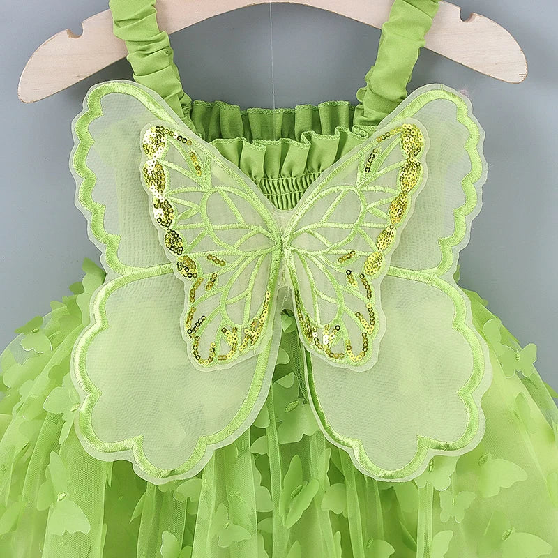 Robe Ailes de Papillon Fille - Jupe Brodée Bébé