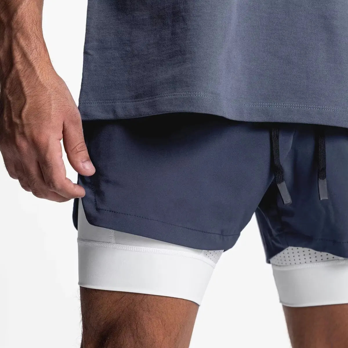 Summer Quick-Dry Double-Layer Gym Shorts For Men