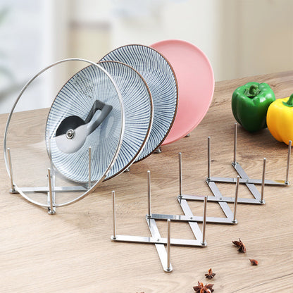 Retractable Stainless Steel Pot Lid Organizer Shelf