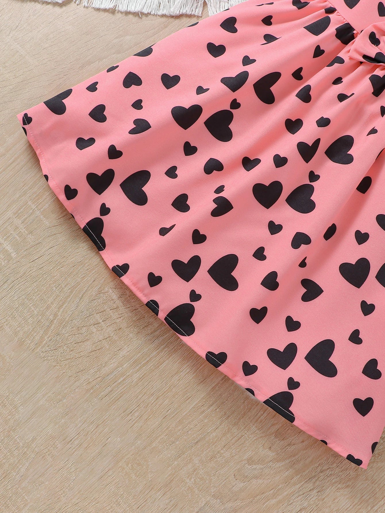 Girls' Love Heart Print Sleeveless Dress
