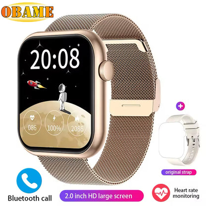 Men's Waterproof Touch Screen Bluetooth call Heart Watches