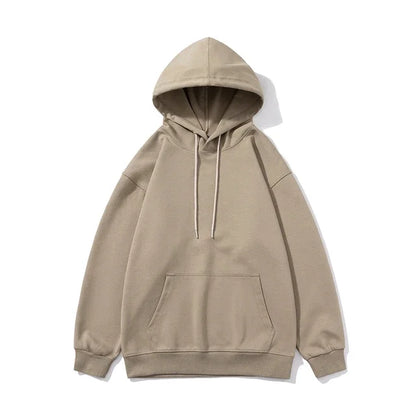 Solid Drop Shoulder Korean Hoodies