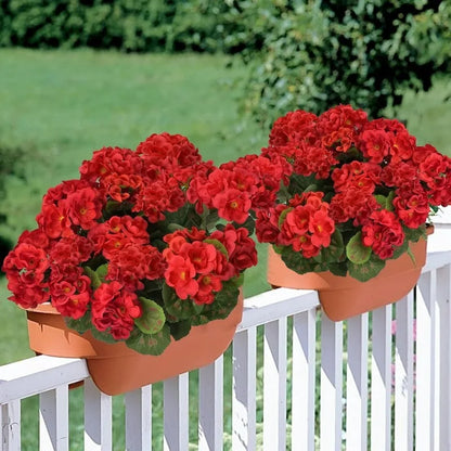 Géraniums rouges artificiels pour la décoration intérieure 