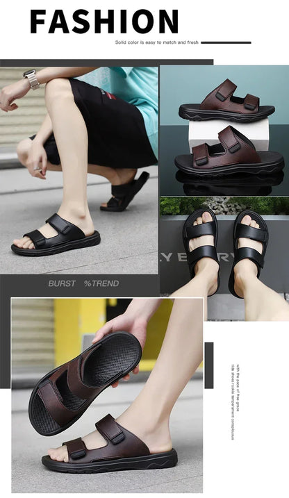 Lightweight Weave Men's Leather Sandals