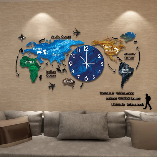 Horloge murale en acrylique bricolage 3D