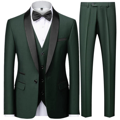 green mens suit