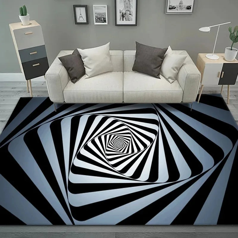 3D Vortex Illusion  Entrance Door Floor Carpet